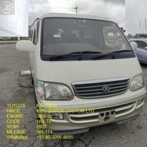 Toyota Hiace 4WD KZH106W Engine 3000cc Code 1KZ-TE Year 2002
