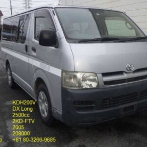 Toyota Hiace DX Long KDH200V Engine 2500cc Code 2KD-FTV Year 2005